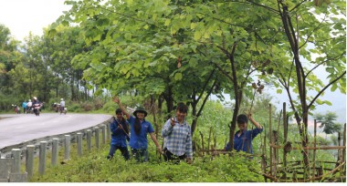 TRƯỜNG PTDTNT THPT HUYỆN MƯỜNG ẢNG VỚI CÔNG TÁC RÀO BẢO VỆ VÀ CHĂM SÓC CÂY BAN.