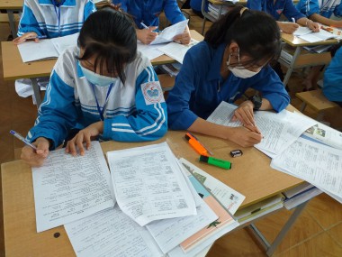 CÔNG TÁC ÔN THI TỐT NGHIỆP THPT NĂM 2021 TẠI TRƯỜNG PTDTNT THPT HUYỆN MƯỜNG ẢNG