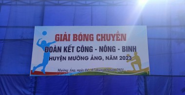 Trường PTDNT THPT huyện Mường Ảng tham dự giải bóng chuyền đoàn kết Công - Nông - Binh huyện Mường Ảng năm 2023